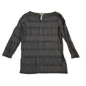 LRL Lauren Jeans Co Ralph Lauren Women's Black 3/4 Sleeves Shirt Size XS
